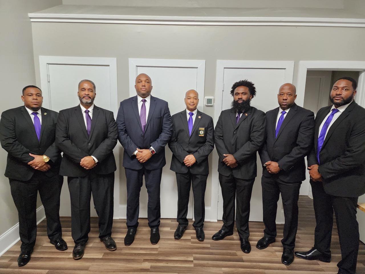 Chapter members gathered in formal attire