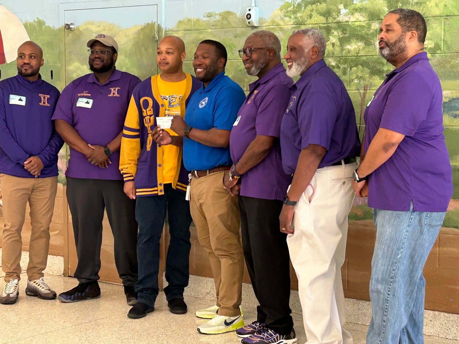 Chapter members and community partners gathered together