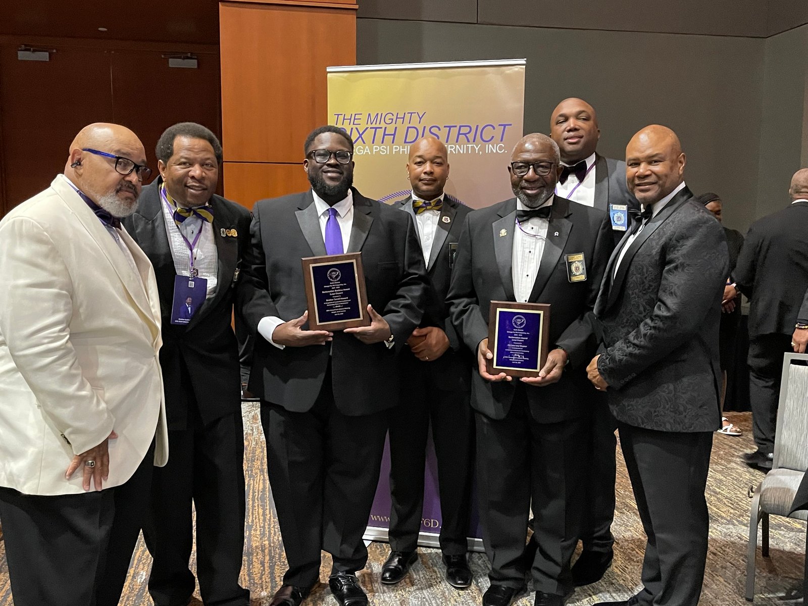 Chapter members receiving recognition and awards